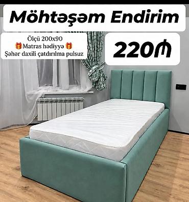 pambiq parca: Tək nəfərlik soft yataq çərçivəsi və döşək dəsti - Dizayn: Yumşaq — 10