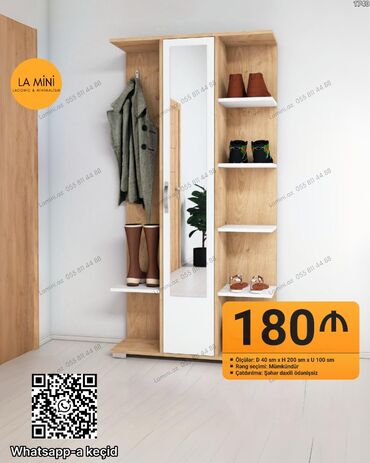 Açılan, 1 qapı Düz dolab, Dəhliz dolabı
