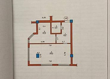Продажа квартир: 1 комната, 54 м², сквер Тоголок Молдо Элитка, 4 этаж — 7