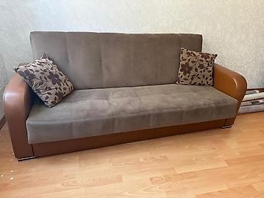 Divanlar: Divan-kravat, İşlənmiş, Açılan, Bazalı, Vеlur parça, Çatdırılma yoxdur — 3