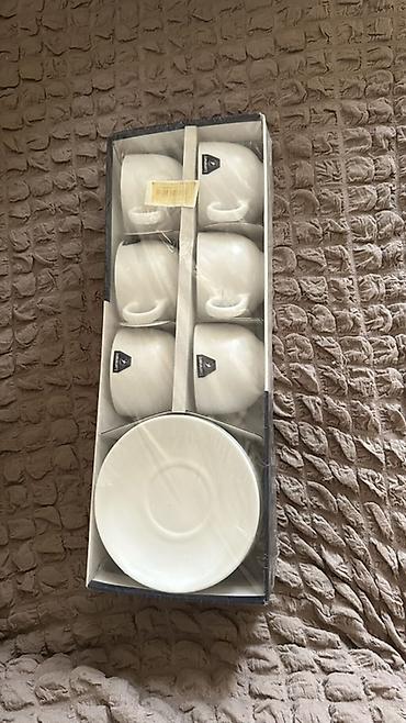 soba servisi: Qəhvə dəsti, rəng - Ağ, Şüşə, 6 nəfərlik, Fransa — 3