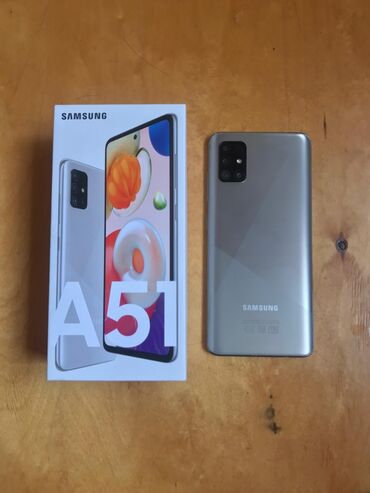оперативная память на пк: Samsung Galaxy A51, Б/у, 128 ГБ, цвет - Серый, 2 SIM