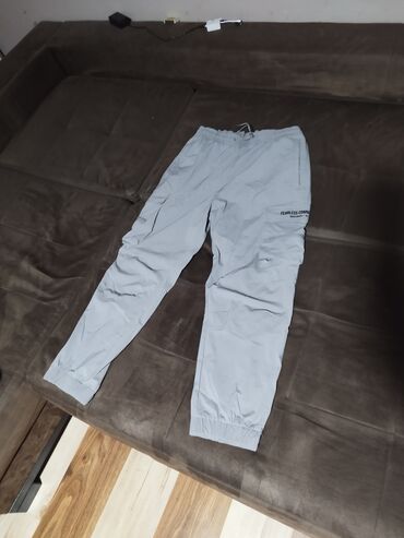 ljubičaste pantalone: Trousers 2XL (EU 44), color - Grey