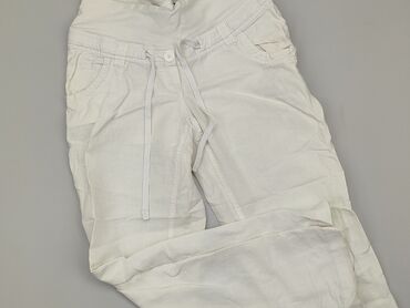 białe t shirty z dekoltem v: Spodnie materiałowe, H&M, L, stan - Dobry