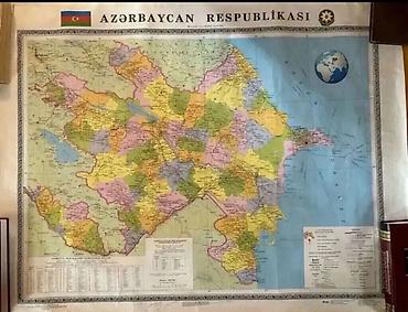 bakı xəritə: Azərbaycan Respublikasının böyük ölçülü divar xəritəsi. Xəritənin — 1