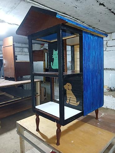 ev itleri ucuz: Həm pişik həm balaca it üçün 2 mərtəbəli yuva. Aynəbənd şüşəsi 1 santı — 2