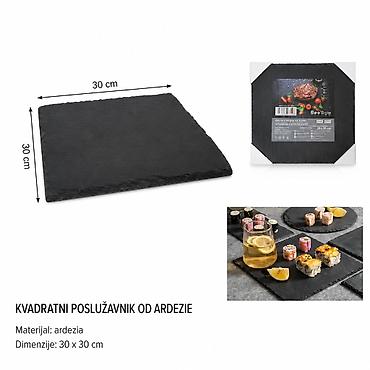 KMT Skuare Slate Placemat 2407359 Kvadratni poslužavnik/podmetač od