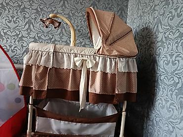 Люльки: Люлька-колыбель для новорождённого с каркасом на ножках. - Глубокая — 2