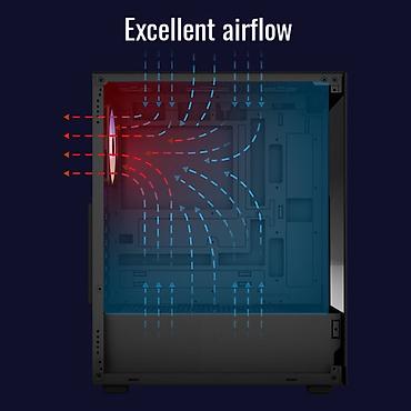 matrexx 40: Корпус ПК, Новый, AeroCool, ATX, цвет - Черный — 5