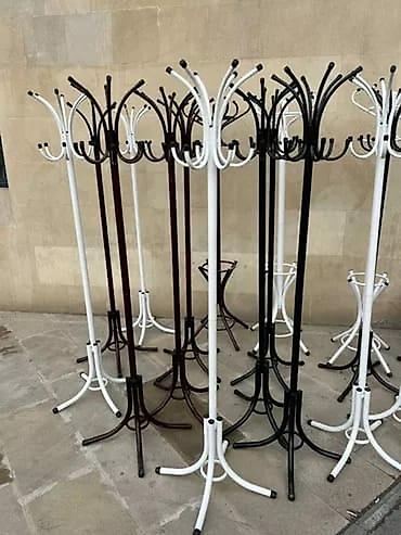tek dolablar: Metaldan şaquli paltar asılqanları - Material: möhkəm metal gövdə və — 3