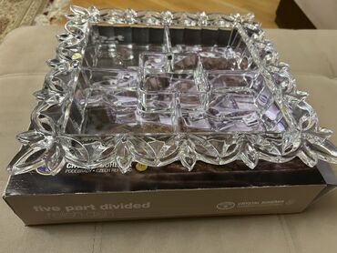 вазы для фруктов и конфет: Crystal Bohemia beş bölməli servis qabı