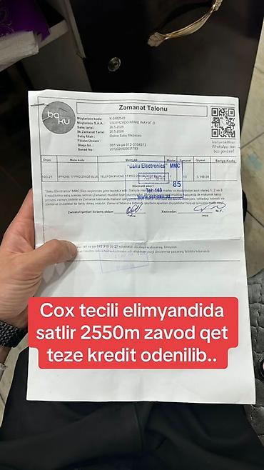 tv box s: IPhone 17 Pro, 256 GB, Mavi, Zəmanət, Simsiz şarj, Face ID — 1