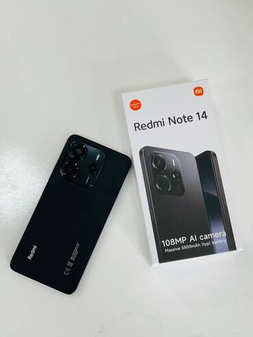 xiaomi redmi note 9 pro max: Redmi Note 14, 256 GB, rəng - Qara, Kredit, Barmaq izi, Face ID