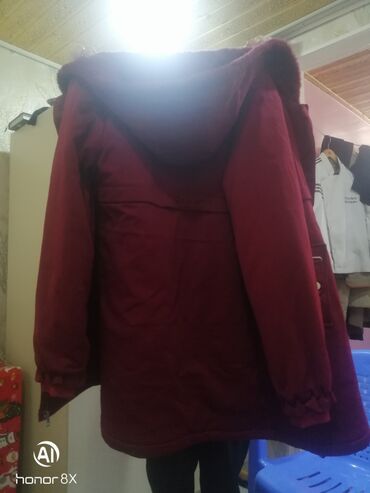 zhenskoe drapovoe palto: Пальто L (EU 40), цвет - Красный