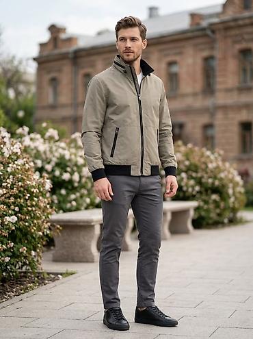куртки весенние: Продаю оригинальную французскую ветровку-бомбер Jules Blouson Coupe — 2