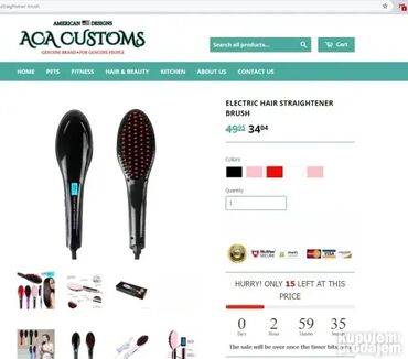 Višenamenski uređaji za kosu: *** AKCIJA *** 0878 Prinz PZ-HGB1 Hair Straightening Brush; **Dual — 13