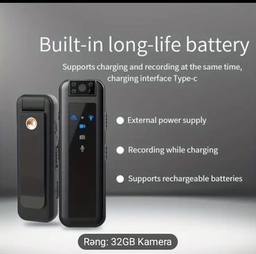 polaroid camera qiymeti: Body Camera 32GB✅(64 Gblıq da var-100AZN)
180°✅
Audio ✅