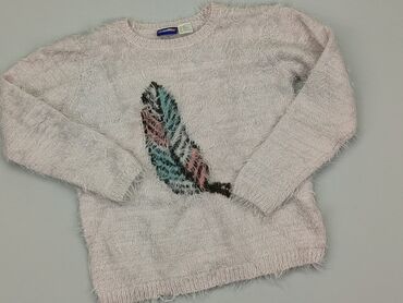 sweterek kobaltowy: Sweterek, 5-6 lat, 110-116 cm, stan - Dobry