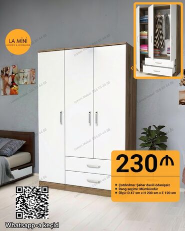 ağ şkaf: Açılan, 4 qapılı Düz dolab, Qarderob, paltar dolabı