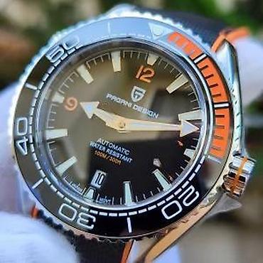 Ručni satovi: Pagani Design PD-1679 -Crna-Omega Seamaster Planet Ocean Potpuno nov — 10