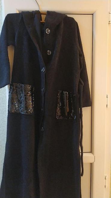 gucci jaket: Qadın palto-kardiqan - Rəng: tünd boz/qartalqara - Uzun model, dizdən — 1