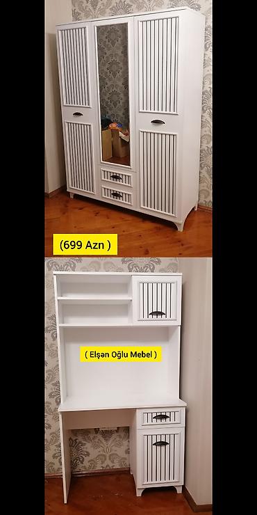 ag masa: Yeni, 3 qapılı, Güzgülü, Ağ, Açılan, Düz dolab — 1
