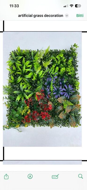 Süni güllər: Süni Yaşıl Divar Panelləri – dekorativ vertikal bağ həlləri Məhsul — 25