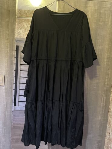 детский сплошной купальник: Qara rəngli gündəlik, həm şəhər, həm də istirahət üçün uyğun uzun qara