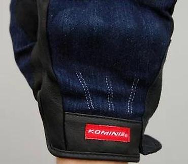 Oprema za bicikliste: Komine moto rukavice – teksas/leather hibrid - Gornji deo od tamnog — 7