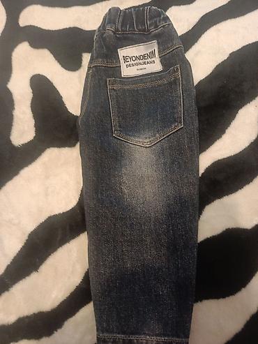 Uşaq dünyası: Uşaq cins şalvarı – BEYONDENIM DESIGNJEANS - Tünd mavi yuma effektli — 2