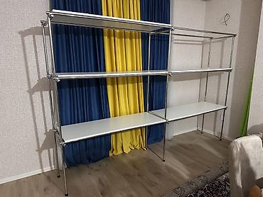Оборудование для магазинов: Modul tipli metal vitrin/rax sistemləri - Karkas: parlaq xrom örtüklü — 1