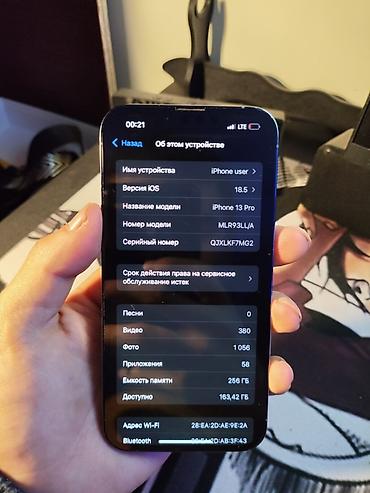 Apple iPhone: IPhone 13 Pro, Б/у, 256 ГБ, Sierra Blue, Чехол — 7