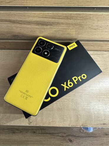 игровые телефон: Poco X6 Pro 5G, Б/у, 256 ГБ, цвет - Желтый, 2 SIM