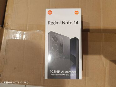 Xiaomi: Xiaomi Redmi Note 14, 256 GB, rəng - Qara, 
 Zəmanət, Kredit, Barmaq izi