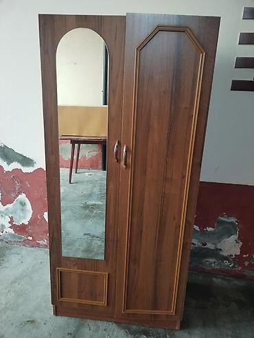 комод для спальни: İkiqapılı paltar şkafı – güzgülü - Material: ağac teksturalı — 2