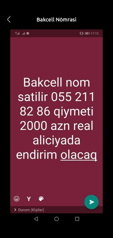 заправка домашнего кондиционера: Məhsul: Bakcell mobil nömrə - Operator: Bakcell - Nömrə: 055 211 82