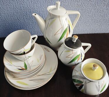 Çay dəstləri və servizlər: Çay dəsti, rəng - Ağ, Farfor, SSRİ — 9