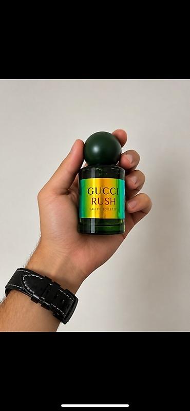 Gucci Rush Eau de Toilette – orijinal dizaynlı şüşə flakon (yaşıl