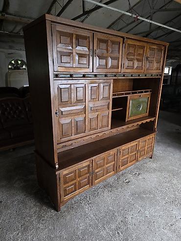 Stilske vitrine: Masivna drvena vitrina/sekretar u klasičnom stilu - Materijal: puno — 6