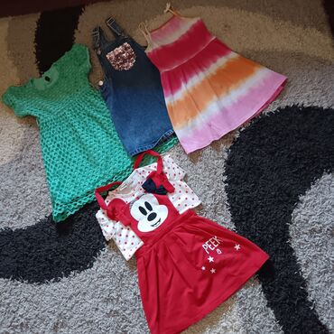 plava haljina za devojcice: Paket: Haljine, Majice, Šortsevi, Za devojčice, uzrast: 4-5 godina