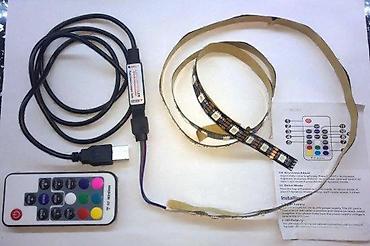tableti polovni: USB RGB LED TRAKA SA RF KONTROLEROM I DALJISNKIM 5V ZA TV *Cena — 3