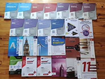 CD, DVD диски и кассеты: 9-11 imtahana hazırlıq kitabları satılır. Çoxu cildlə işlənib deyə əla