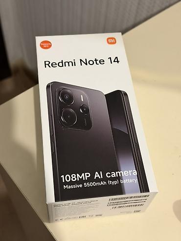 xiaomi not 10 s: Xiaomi Redmi Note 14 – qutu və cihaz şəkillərdə. - Rəng: Midnight — 1