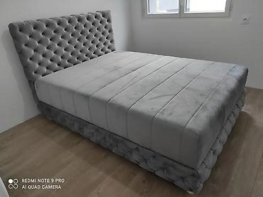 Kreveti: AKCIJA Tapacirani bračni krevet – luksuzni Chesterfield stil - — 13