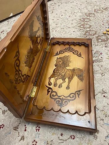 Шахматы: Шахматы, нарды, кара жыгач жаны, колго жасалган, шикарный для — 6