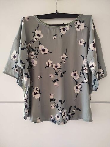 hm kosulje: Mango, M (EU 38), Viscose, Floral, color - Grey