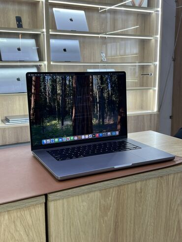 для macbook: Ноутбук, Apple, 32 ГБ ОЭТ, Apple M1 Pro, 16 ", Колдонулган, Жумуш, окуу үчүн, эс тутум SSD