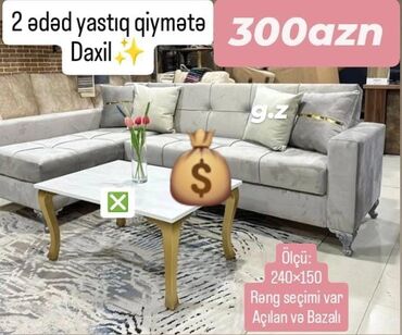 Masa və oturacaq dəstləri: Künc divan, Yeni