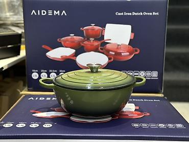 галоген: Набор чугунной посуды AIDEMA — Cast Iron Dutch Oven Set. Состав и — 7