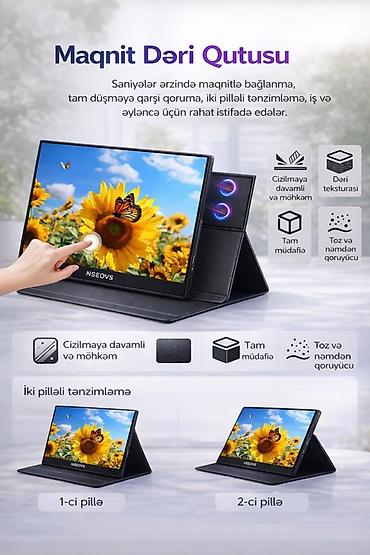 noutbuk 17 3: 15.6” Portable Monitor – Sensorlu Ekran İş üçün ikinci ekran — 1